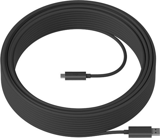 Cable USB  Logitech, 25 m, USB 3.2 Gen 2, 10 Gbps, USB-C