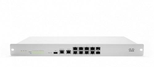 Router Cisco Meraki MX100 con Firewall, Alámbrico, 750 Mbit/s, 9 x GBE  y 2 SFP