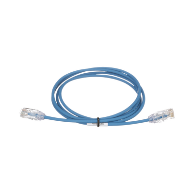 Cable de Parcheo TX6, UTP Cat6, Diámetro Reducido (28AWG), Color Azul, 5ft